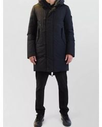 Peuterey - Long Hooded Jacket Arm Patch Side Pockets - Lyst