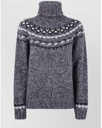 P.A.R.O.S.H. - Alpaca Fair Isle Turtleneck Jumper - Lyst