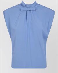 DR. HOPE - Silk-Blend Bow Blouse - Lyst