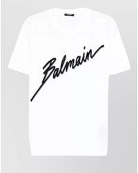 Balmain - Cotton Regular-Fit Logo-Print T-Shirt - Lyst