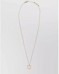Ferragamo - Chain Link Pendant Necklace With Large Gancini - Lyst