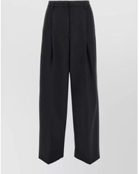 Thelatest - Wide Leg Pants Belt Loops Back Pockets - Lyst