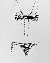 The Attico - Il Primo Bagno Zebra Bikini Set - Lyst