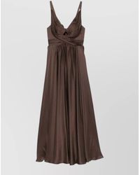 Zimmermann - Silk Draped Maxi Dress - Lyst
