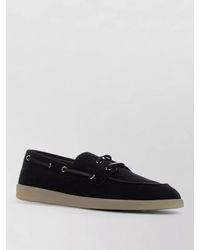 Prada - Boat Shoes Moc Toe Rubber Sole Eyelets - Lyst
