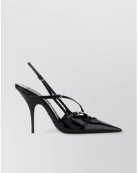Miu Miu - Leather Strappy Pumps Glossy Finish - Lyst