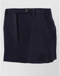 Miu Miu - Stretch Jersey Mini Skirt - Lyst
