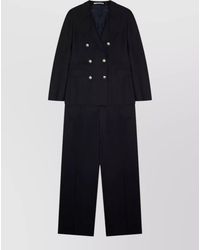 Tagliatore - Silk Virgin Wool Wide-Leg Trousers - Lyst
