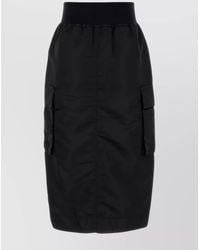 Sacai - Nylon Skirt With Cargo Pockets And Elastic Waistband - Lyst