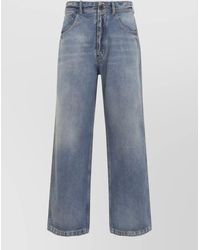 Maison Margiela - Denim Straight-Leg Cropped Jeans - Lyst
