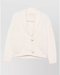 forte_forte - Cropped Cashmere Blend Shawl Collar Cardigan - Lyst