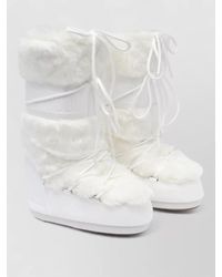 Moon Boot - Faux Fur Calf-Length Snow Boots - Lyst