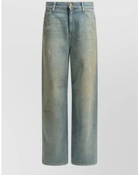 Golden Goose - Denim Paint-Splatter Boyfriend Wide-Leg Jeans - Lyst