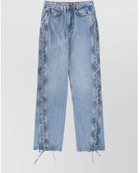 ROTATE BIRGER CHRISTENSEN - Jeans Lace Up Straight Leg Five Pocket - Lyst