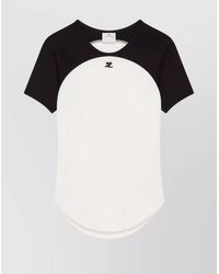 Courreges - Cotton Raglan Short-Sleeve T-Shirt - Lyst