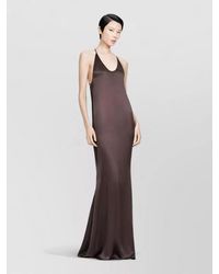Tom Ford - Silk Satin Halterneck Evening Maxi Dress - Lyst