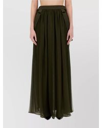 Max Mara - High Waist Pleated Maxi Skirt - Lyst