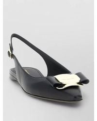 Ferragamo - Zelmy Slingback Pumps Pointed Toe Bow - Lyst