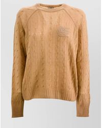 Etro - Cable-Knit Cashmere Crew-Neck Jumper - Lyst