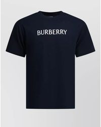 Burberry - Cotton Logo T Shirt Crew Neck - Lyst
