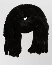 Pinko - Faux Fur Gloves Long Fringe Soft Texture - Lyst