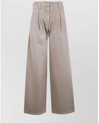 Golden Goose - Wide Leg Cotton Denim Trousers - Lyst