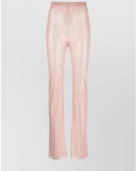 Santa Brands - Rhinestone-Embellished High-Rise Straight-Leg Trousers - Lyst