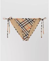 Burberry - Check Bikini Briefs - Lyst