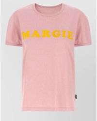 MM6 by Maison Margiela - Cotton Printed Short-Sleeve T-Shirt - Lyst