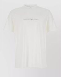 Emporio Armani - Cotton Logo-Print Short-Sleeve T-Shirt - Lyst