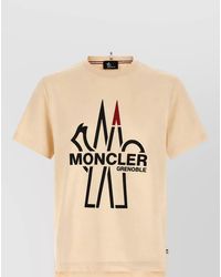Moncler - Cotton Logo Print Short Sleeve T-Shirt - Lyst