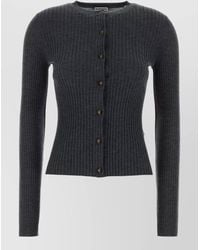 Burberry - Cashmere Cardigan Long Sleeves Crew Neck - Lyst