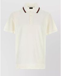 Gucci - Piquet Polo Shirt Short Sleeves Ribbed Cuffs - Lyst