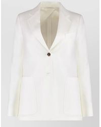 Max Mara - Linen Single-Breasted Suit Jacket - Lyst