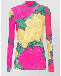 Balmain - Printed High-Neck Top - Lyst
