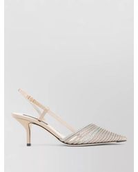 Giorgio Armani - Satin Slingback Pumps Leather Sole Trim - Lyst