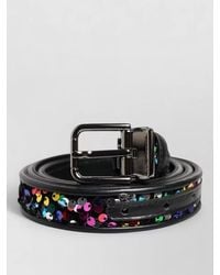 Dolce & Gabbana - Sequin Embellished Belt - Lyst