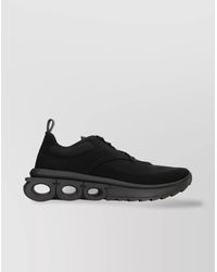 Ferragamo - Mesh And Suede Low-Top Sneakers - Lyst