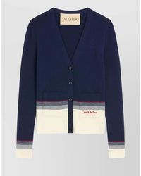 Valentino Garavani - Virgin Wool V-Neck Cardigan - Lyst
