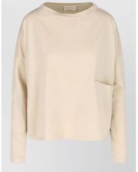 Ma'ry'ya - Long Sleeve Top Round Neck Pocket - Lyst
