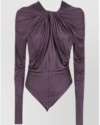 Balmain - Twist Detail Long-Sleeve Bodysuit - Lyst