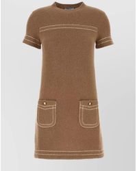 Prada - Cashmere Mini Dress - Lyst
