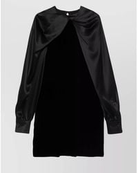 Max Mara - Zarelia Mini Dress With Cape And Long Sleeves - Lyst