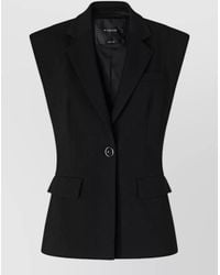 Pinko - Tailored Vest Flap Pockets Notched Lapels - Lyst