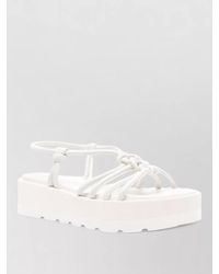 Gianvito Rossi - Leather Knotted Platform Sandals - Lyst