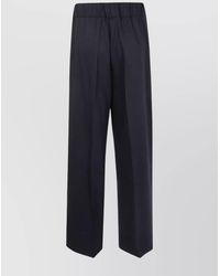 Semicouture - Virgin Wool Pleated Wide-Leg Trousers - Lyst