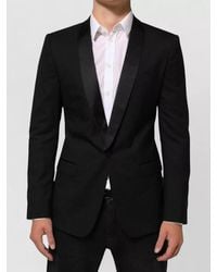 Dolce & Gabbana - Silk Blend Single-Breasted Suit Jacket - Lyst
