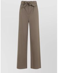 Max Mara - Virgin Wool High-Rise Wide-Leg Trousers - Lyst