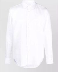 Aspesi - Long Sleeve Silk Nylon Shirt Button Collar - Lyst