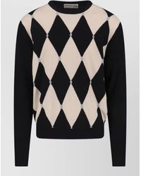Ballantyne - Argyle Crew Neck Knit Long Sleeve Sweater - Lyst